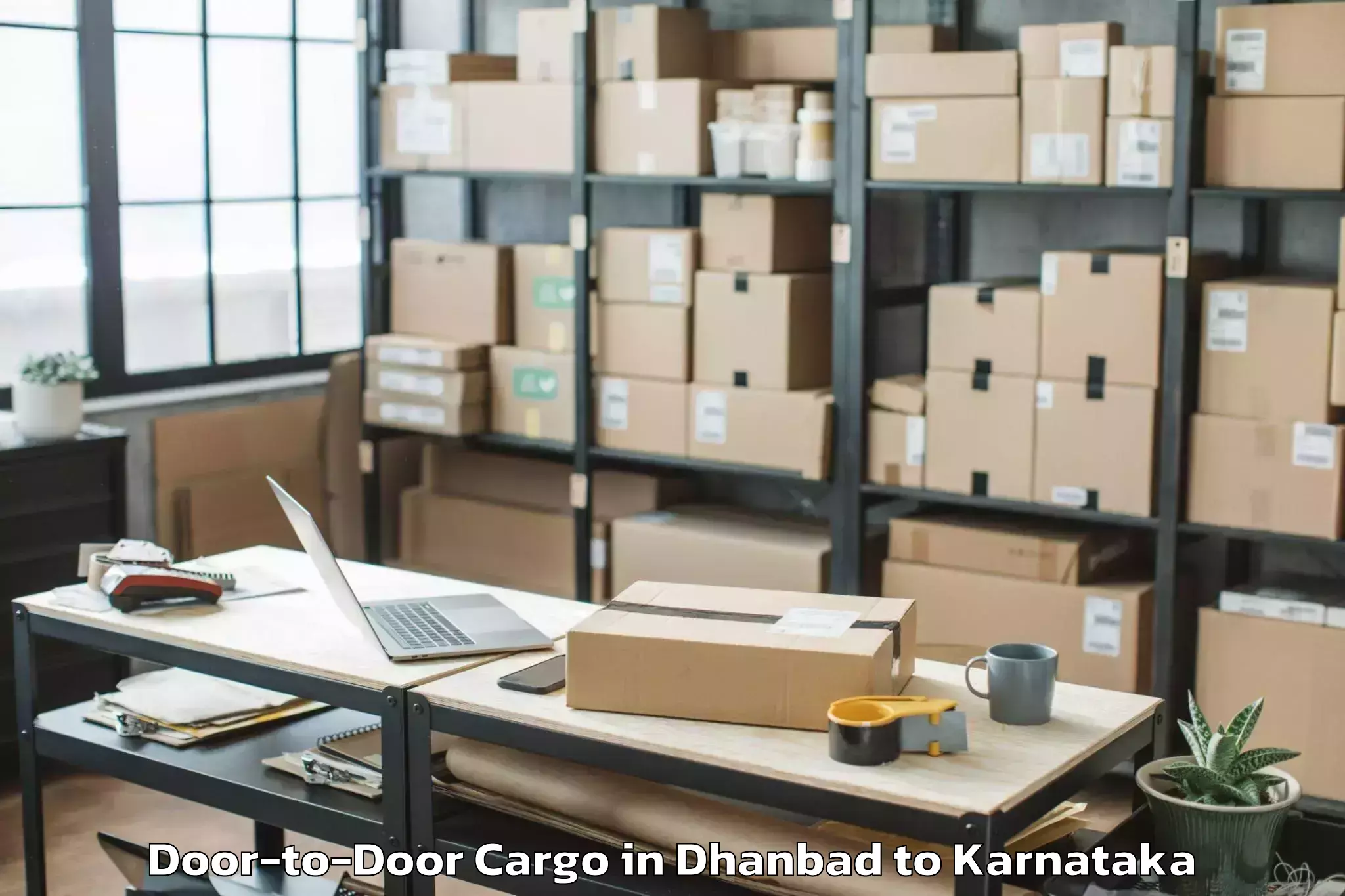 Top Dhanbad to Shikaripur Door To Door Cargo Available